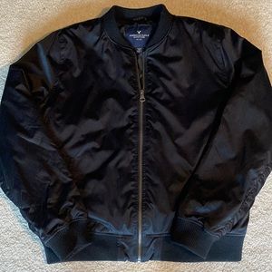 American Eagle Black Bomber Jacket XL